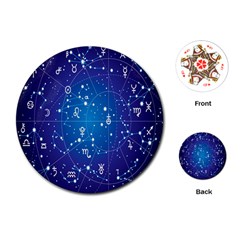 Astrology Illness Prediction Zodiac Star Playing Cards (round)  by Mariart