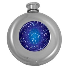 Astrology Illness Prediction Zodiac Star Round Hip Flask (5 Oz) by Mariart