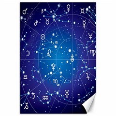 Astrology Illness Prediction Zodiac Star Canvas 12  X 18   by Mariart