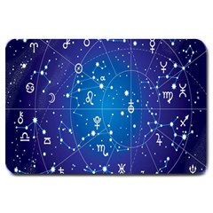 Astrology Illness Prediction Zodiac Star Large Doormat  by Mariart