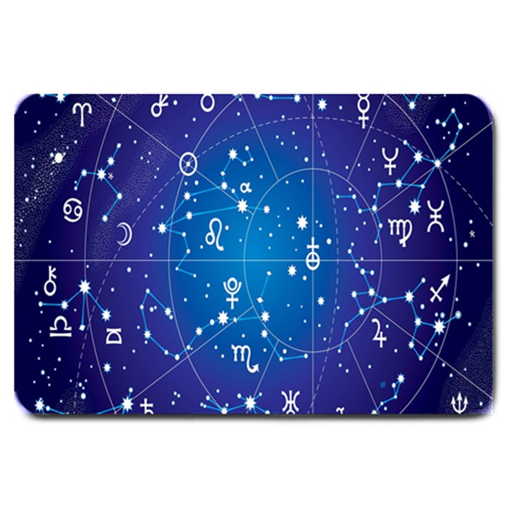 Astrology Illness Prediction Zodiac Star Large Doormat 