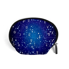 Astrology Illness Prediction Zodiac Star Accessory Pouches (small)  by Mariart