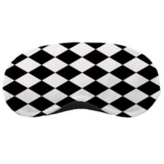 Diamond Black White Plaid Chevron Sleeping Masks by Mariart