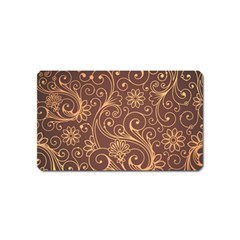 Gold And Brown Background Patterns Magnet (name Card) by Nexatart