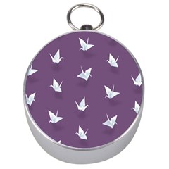 Goose Swan Animals Birl Origami Papper White Purple Silver Compasses by Mariart