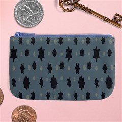 Star Space Black Grey Blue Sky Large Coin Purse by Mariart