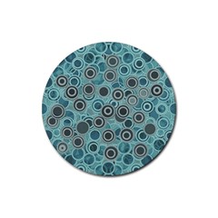 Abstract Aquatic Dream Rubber Round Coaster (4 Pack)  by Ivana