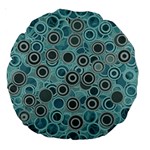 Abstract Aquatic Dream Large 18  Premium Round Cushions Back