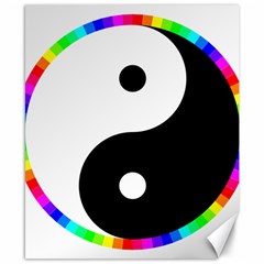 Rainbow Around Yinyang Canvas 8  X 10  by Nexatart