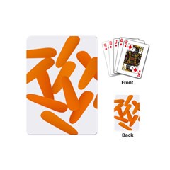 Carrot Vegetables Orange Playing Cards (mini)  by Mariart