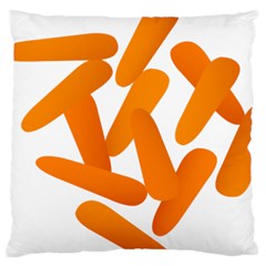 Carrot Vegetables Orange Large Cushion Case (one Side) by Mariart