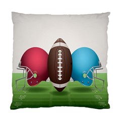 Helmet Ball Football America Sport Red Brown Blue Green Standard Cushion Case (two Sides) by Mariart