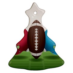 Helmet Ball Football America Sport Red Brown Blue Green Christmas Tree Ornament (two Sides) by Mariart