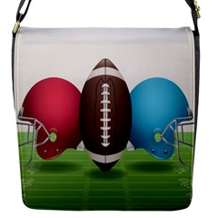 Helmet Ball Football America Sport Red Brown Blue Green Flap Messenger Bag (s) by Mariart