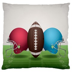 Helmet Ball Football America Sport Red Brown Blue Green Standard Flano Cushion Case (two Sides) by Mariart