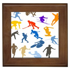 Sport Player Playing Framed Tiles by Mariart