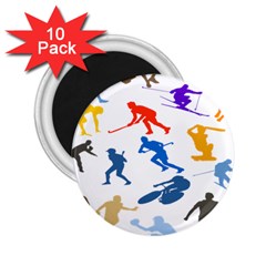 Sport Player Playing 2 25  Magnets (10 Pack)  by Mariart