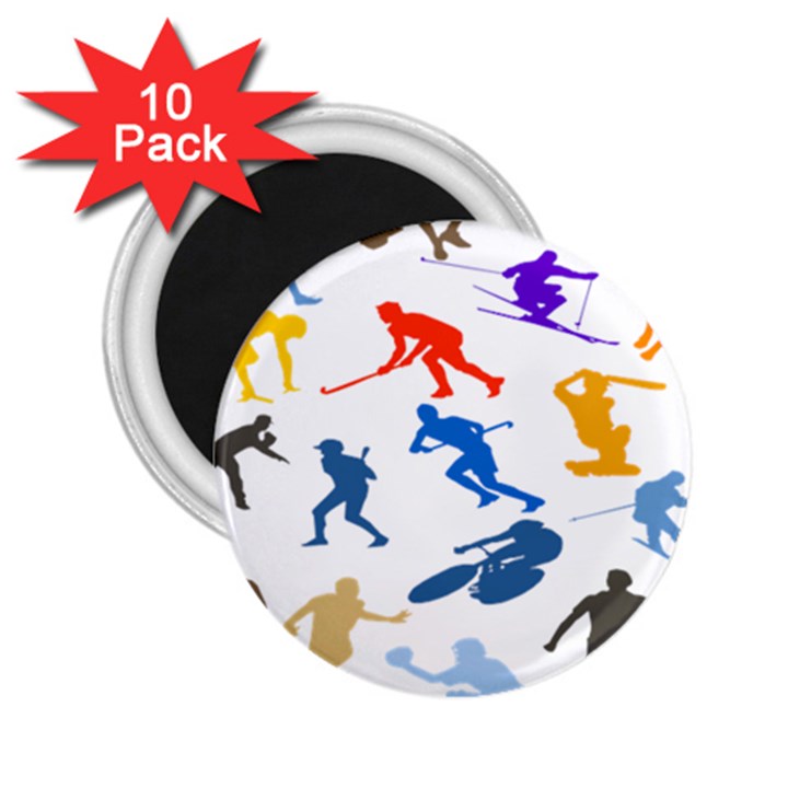 Sport Player Playing 2.25  Magnets (10 pack) 