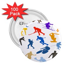 Sport Player Playing 2 25  Buttons (100 Pack)  by Mariart