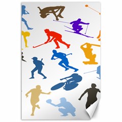 Sport Player Playing Canvas 24  X 36  by Mariart