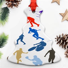 Sport Player Playing Ornament (christmas Tree)  by Mariart