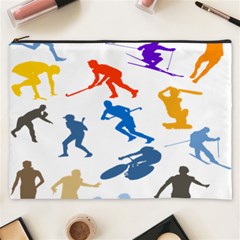 Sport Player Playing Cosmetic Bag (xxxl)  by Mariart