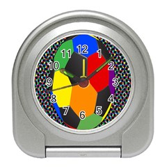 Team Soccer Coming Out Tease Ball Color Rainbow Sport Travel Alarm Clocks by Mariart