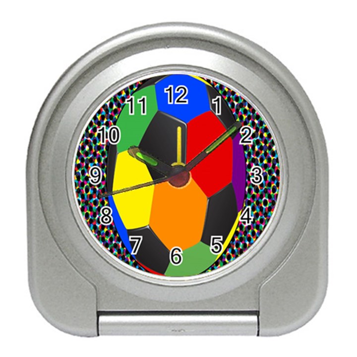 Team Soccer Coming Out Tease Ball Color Rainbow Sport Travel Alarm Clocks