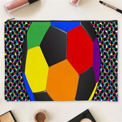 Team Soccer Coming Out Tease Ball Color Rainbow Sport Cosmetic Bag (xxxl)  by Mariart