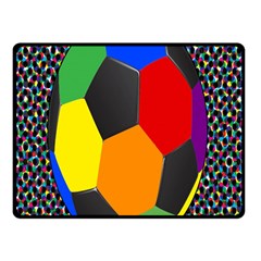 Team Soccer Coming Out Tease Ball Color Rainbow Sport Double Sided Fleece Blanket (small)  by Mariart