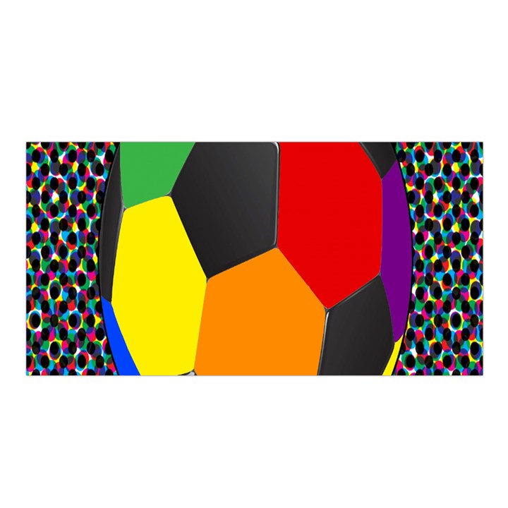 Team Soccer Coming Out Tease Ball Color Rainbow Sport Satin Shawl