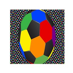 Team Soccer Coming Out Tease Ball Color Rainbow Sport Small Satin Scarf (square) by Mariart