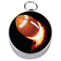 Super Football American Sport Fire Silver Compasses by Mariart