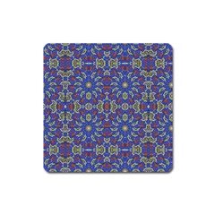 Colorful Ethnic Design Square Magnet by dflcprints