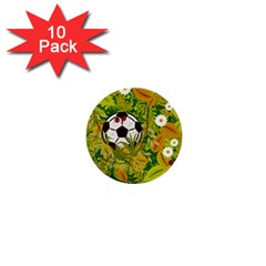 Ball On Forest Floor 1  Mini Buttons (10 Pack)  by linceazul