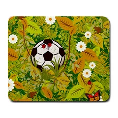 Ball On Forest Floor Large Mousepads by linceazul