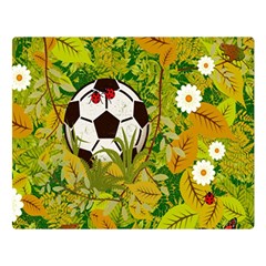 Ball On Forest Floor Double Sided Flano Blanket (large)  by linceazul