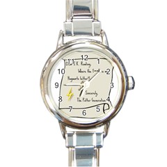 Dear J K  Rowling    Round Italian Charm Watch by badwolf1988store