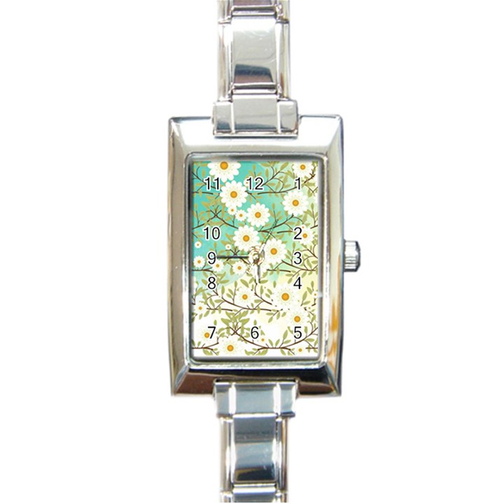 Springtime Scene Rectangle Italian Charm Watch