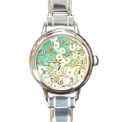 Springtime Scene Round Italian Charm Watch by linceazul