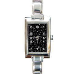 Rebus Rectangle Italian Charm Watch by Valentinaart