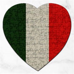 Vintage Flag - Italia Jigsaw Puzzle (heart) by ValentinaDesign