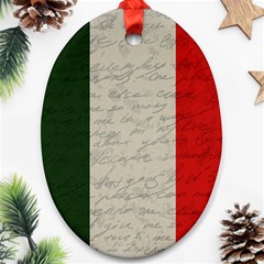 Vintage Flag - Italia Oval Ornament (two Sides) by ValentinaDesign