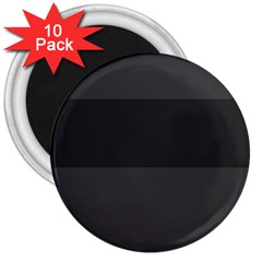 Gray And Black Thick Stripes 3  Magnets (10 Pack)  by digitaldivadesigns