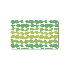 Polkadot Polka Circle Round Line Wave Chevron Waves Green White Magnet (name Card) by Mariart