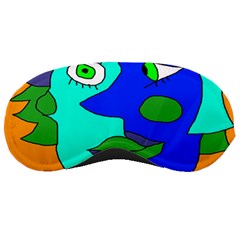 Visual Face Blue Orange Green Mask Sleeping Masks by Mariart