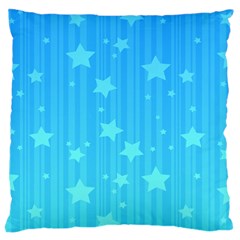 Star Blue Sky Space Line Vertical Light Large Cushion Case (one Side) by Mariart