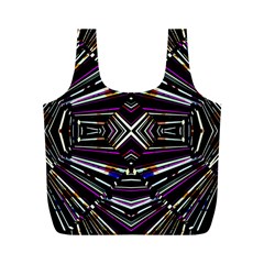 Dark Ethnic Sharp Bold Pattern Full Print Recycle Bags (m)  by dflcprints