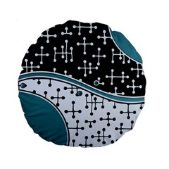 Decoboom Custom Pickguard Engraved Eames Dots Standard 15  Premium Flano Round Cushions by Mariart