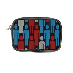 Human Man People Red Blue Grey Black Coin Purse by Mariart